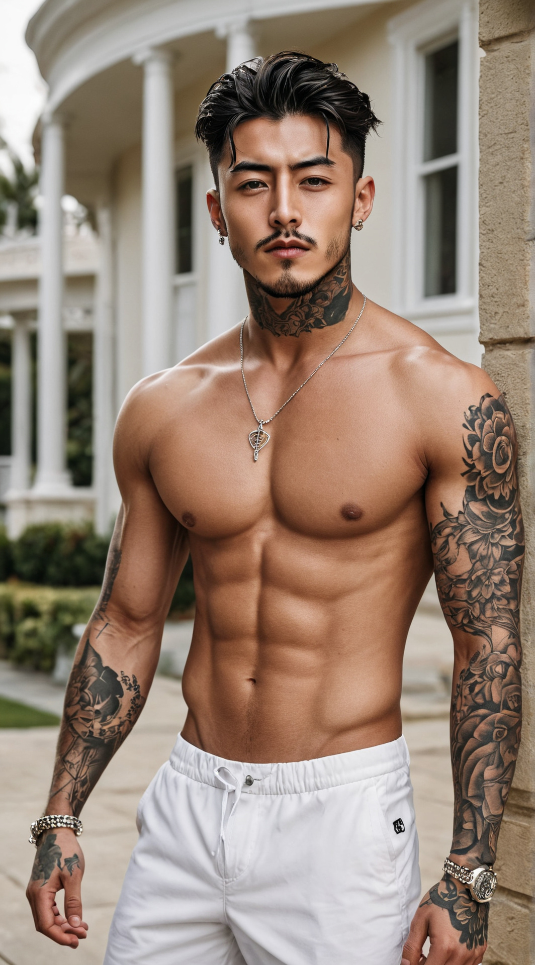 ai character: Saad Sawyer Stone background