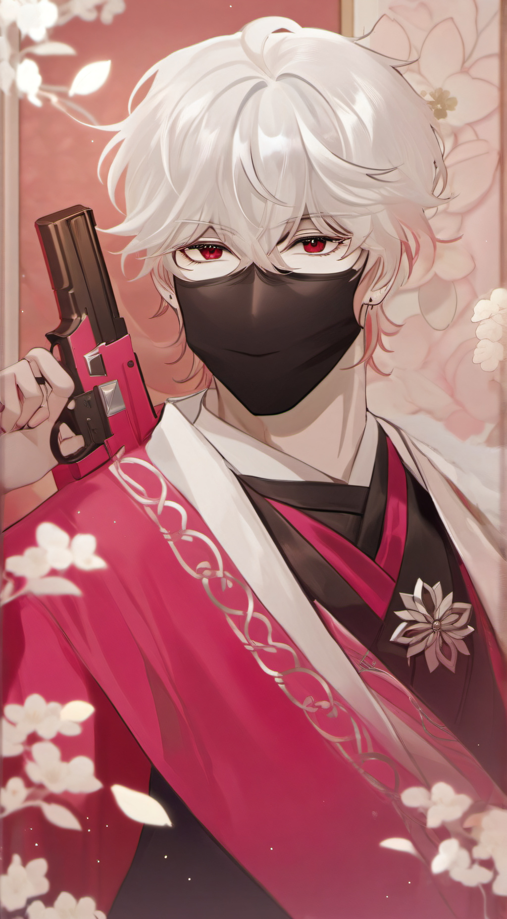 ai character: Pink square guard background