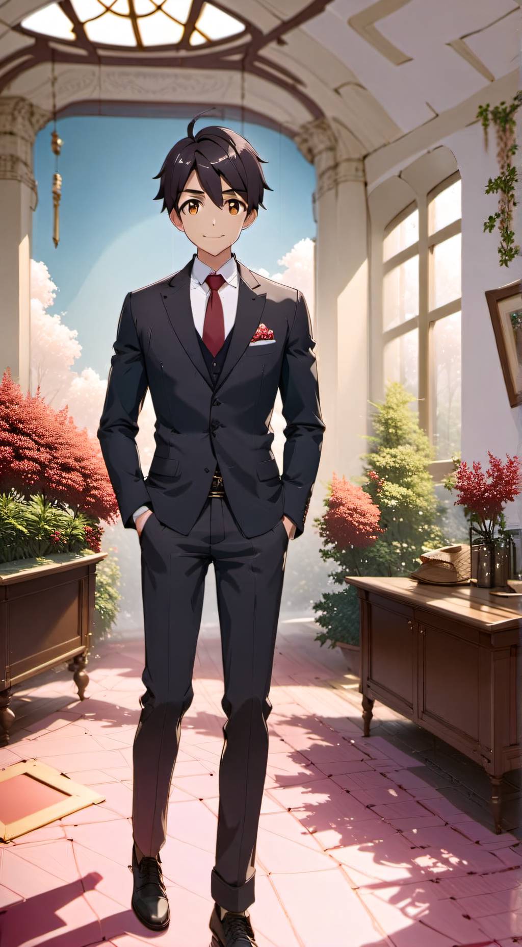 ai character: Rentaro aijou  background