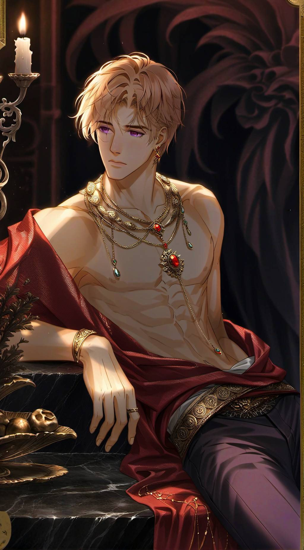 ai character: Fern Charoite background