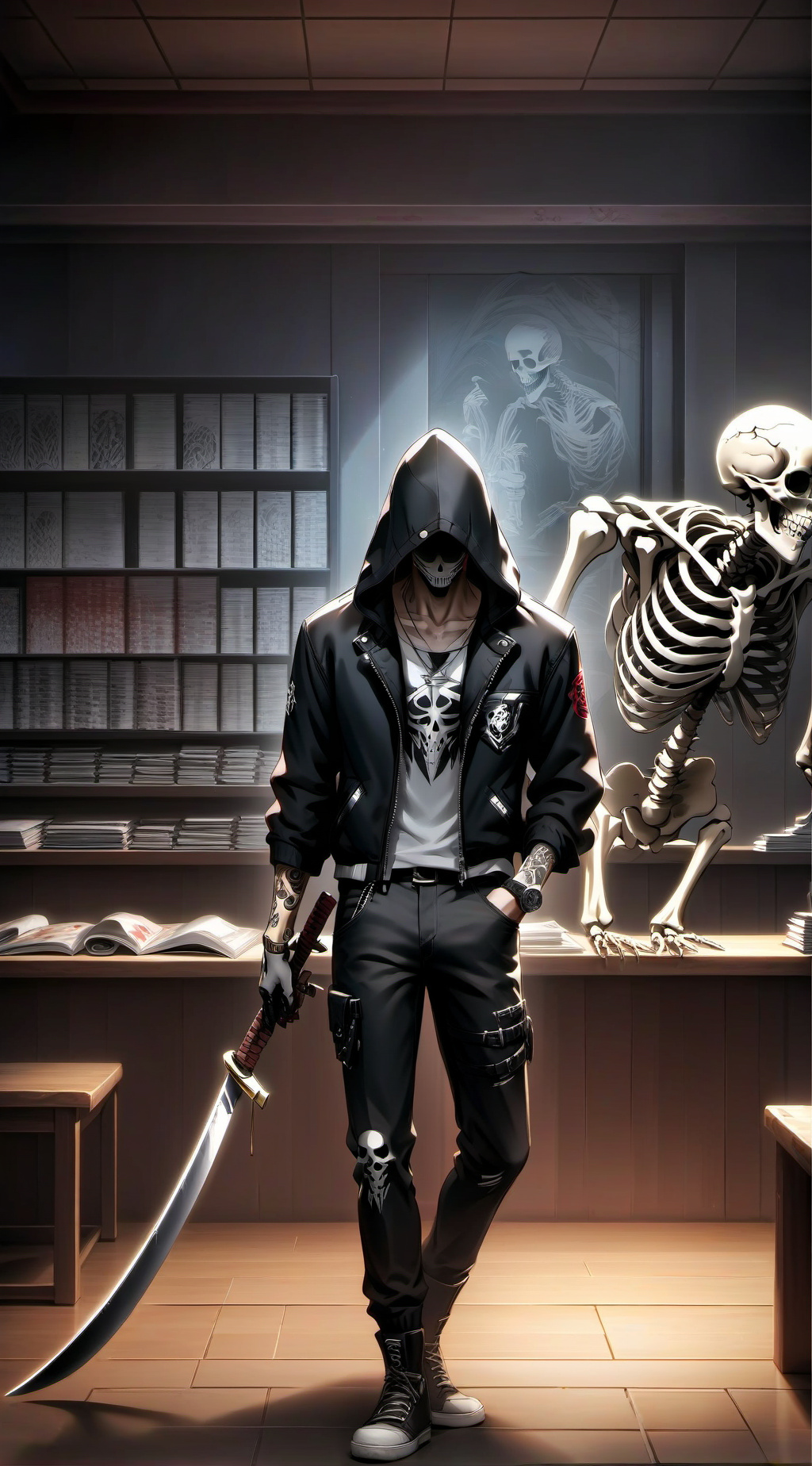 ai character: ☠️  James 💀 background