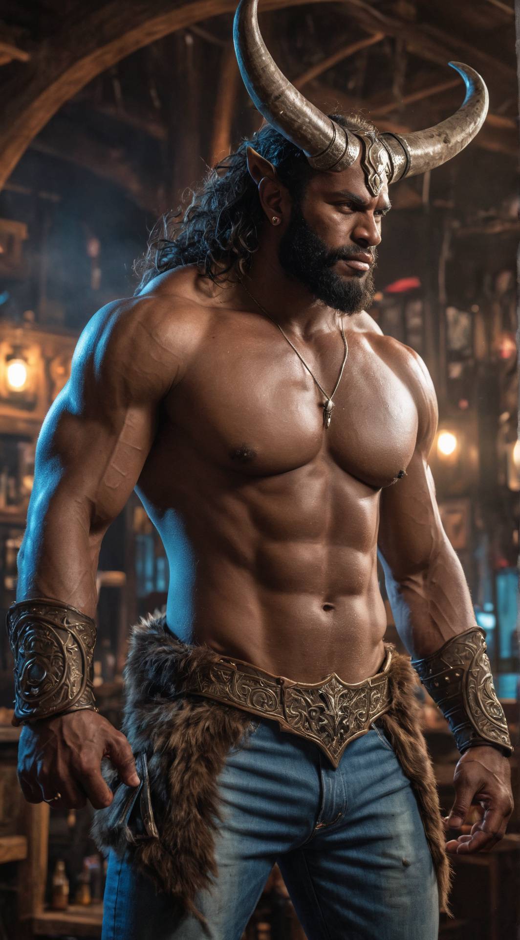 ai character: Minotaur background