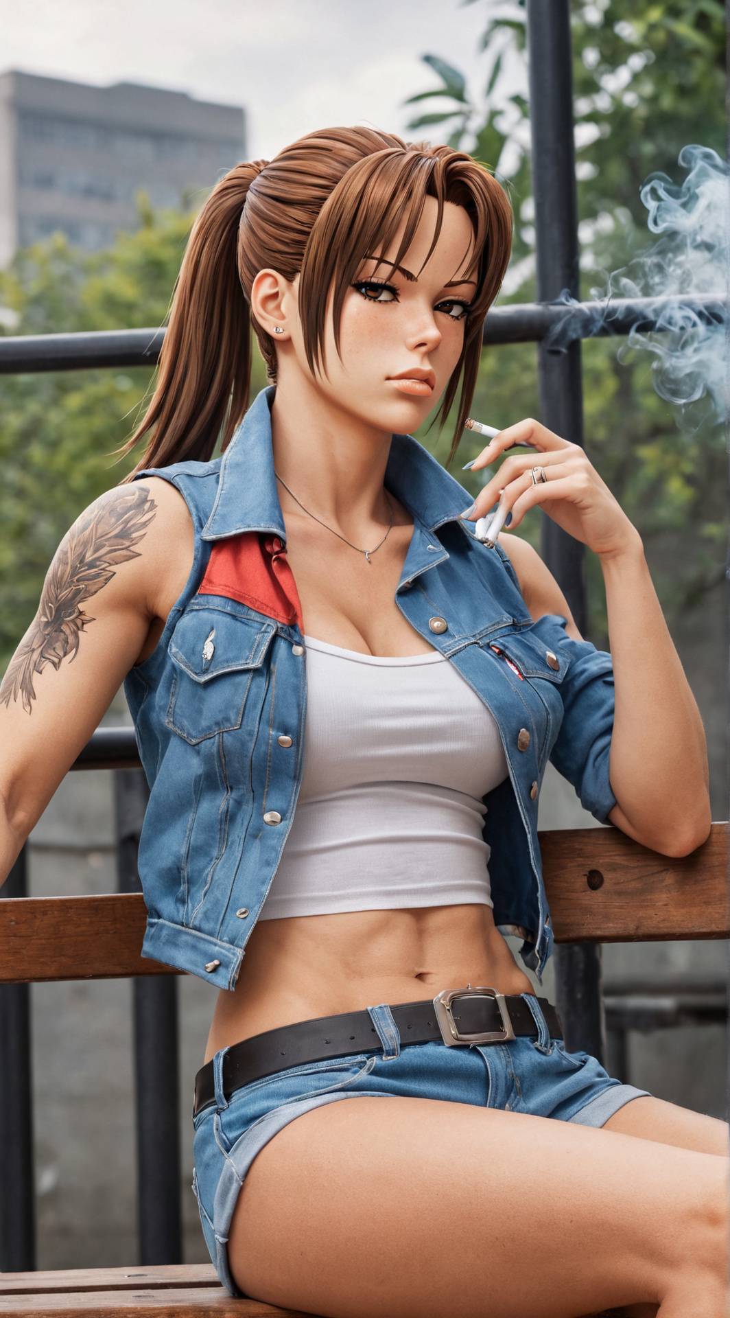 ai character: Riley  background