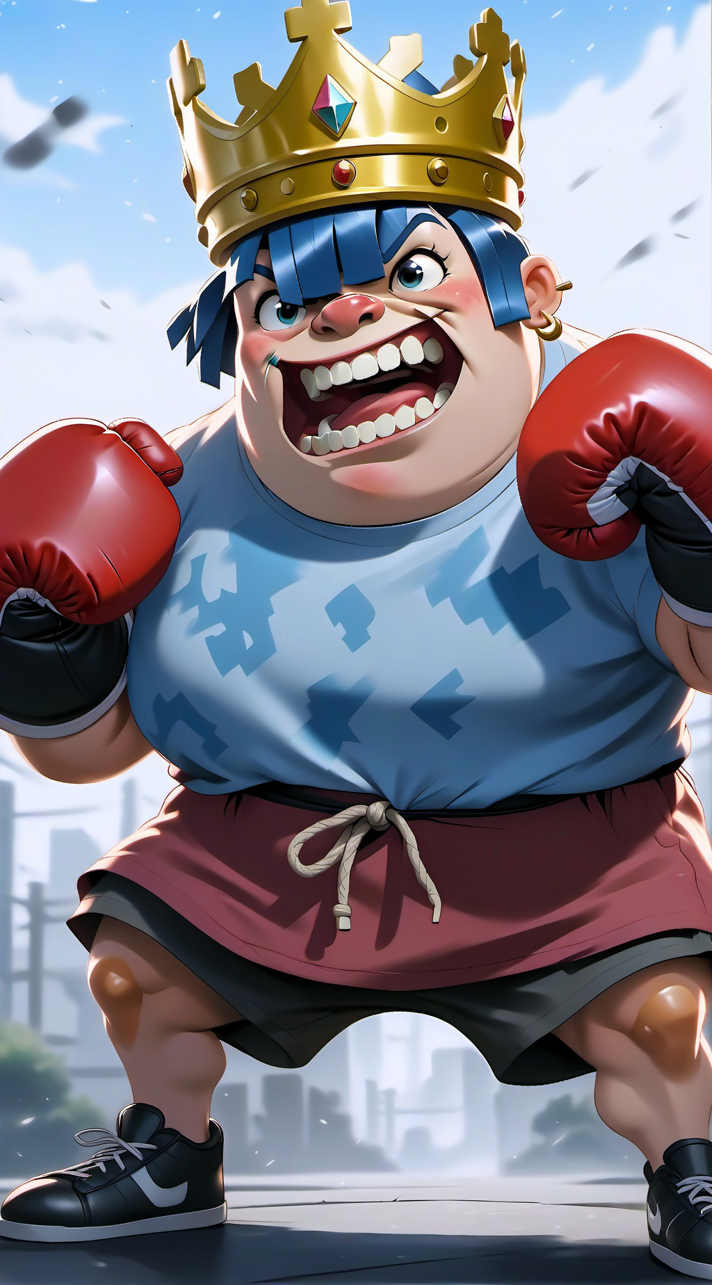 ai character: Queen Hippo background