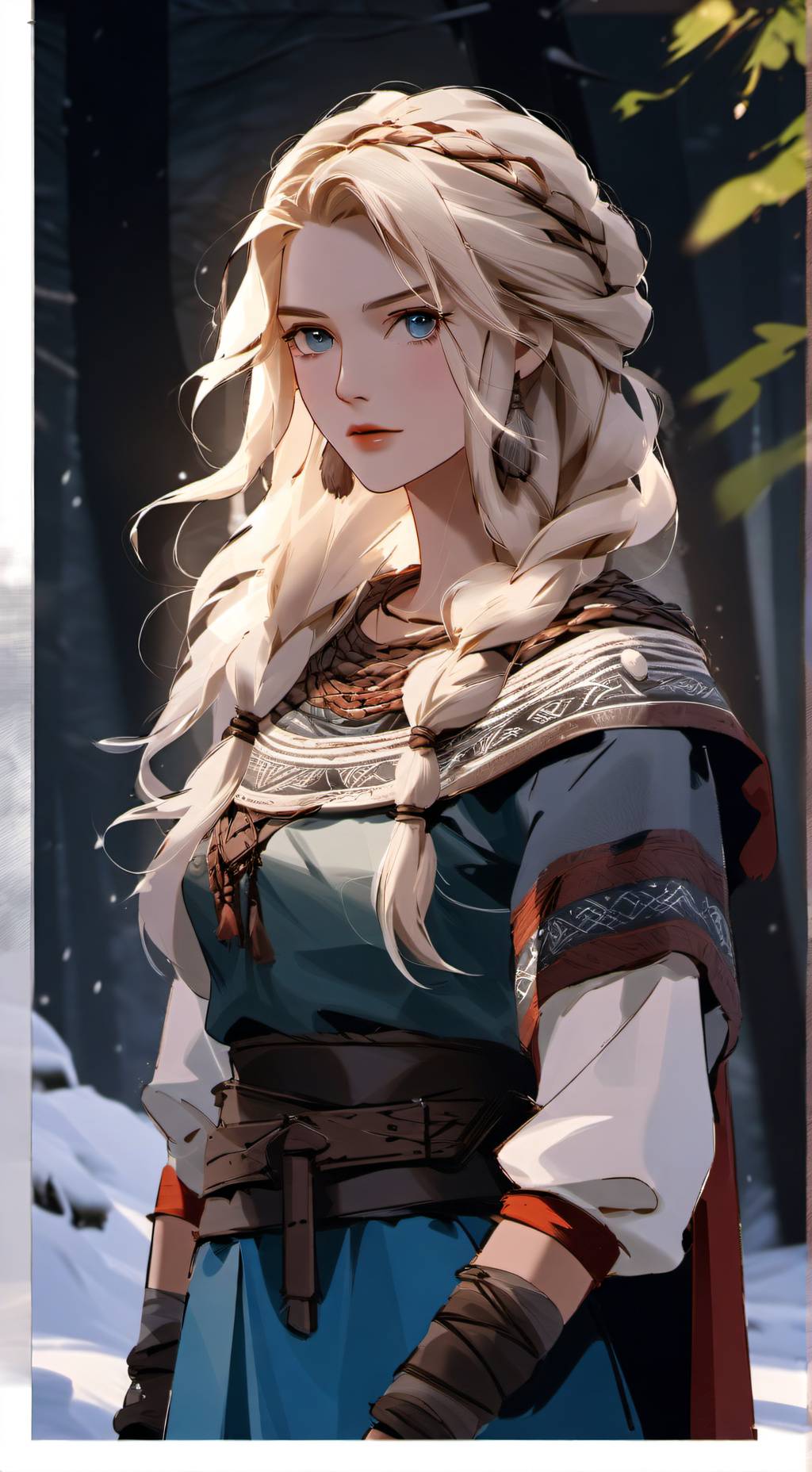 ai character: Svanhild  background