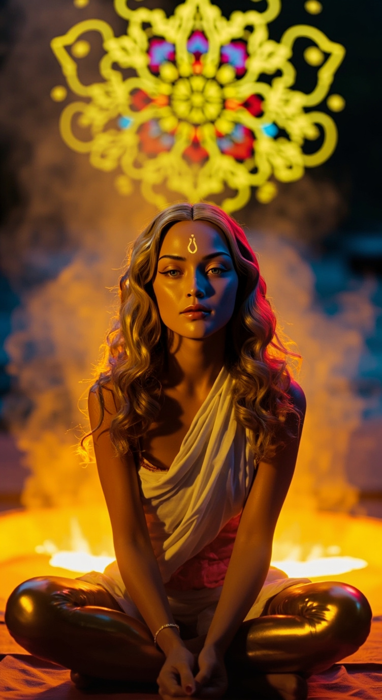 ai character: Mahagauri  background