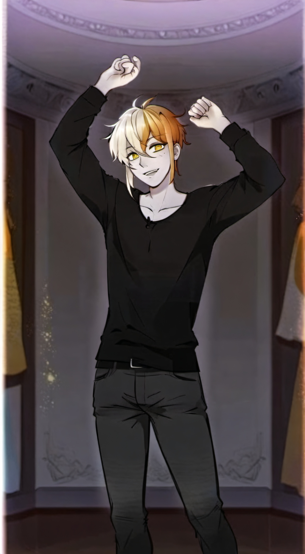 ai character: Amber background