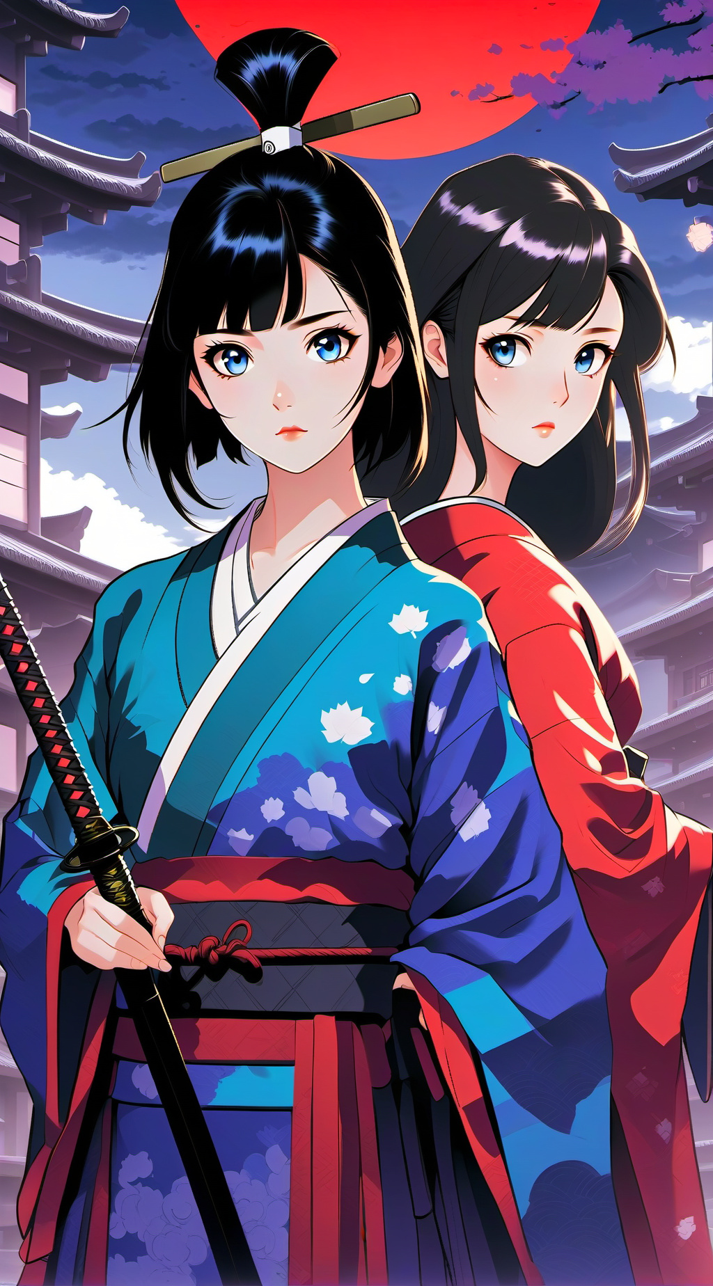 ai character: Hanna y Mei background