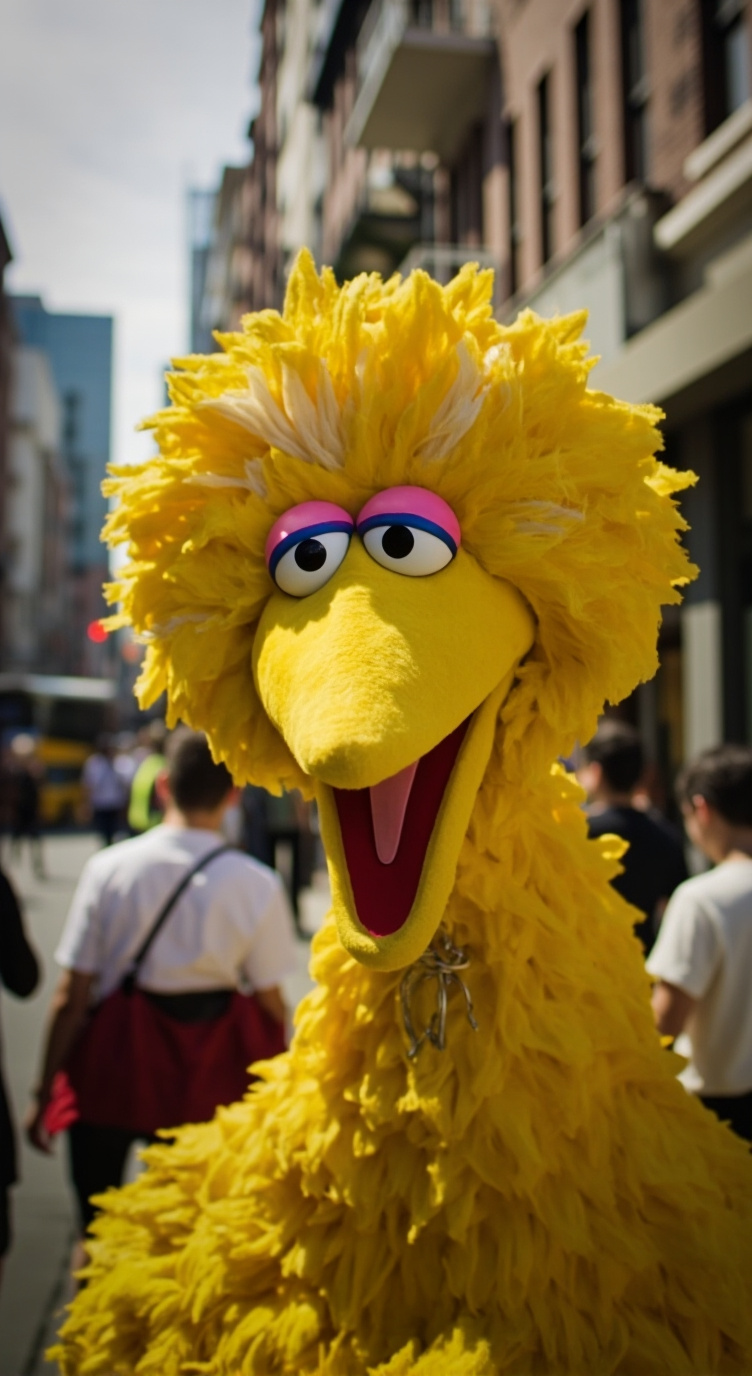 ai character: Big Bird background