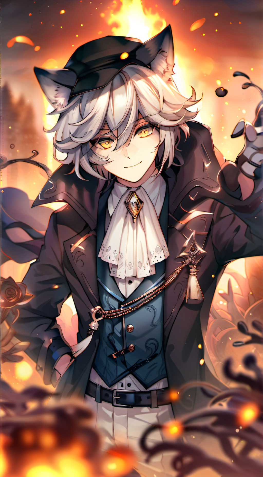 ai character: El mago O'sean background