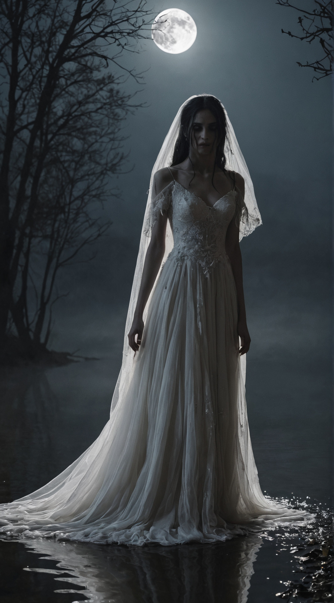 ai character: La Llorona background