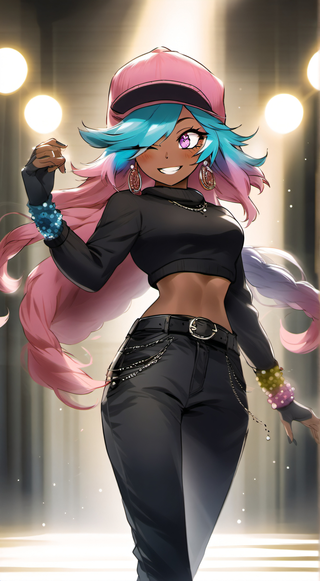 ai character: Amber background