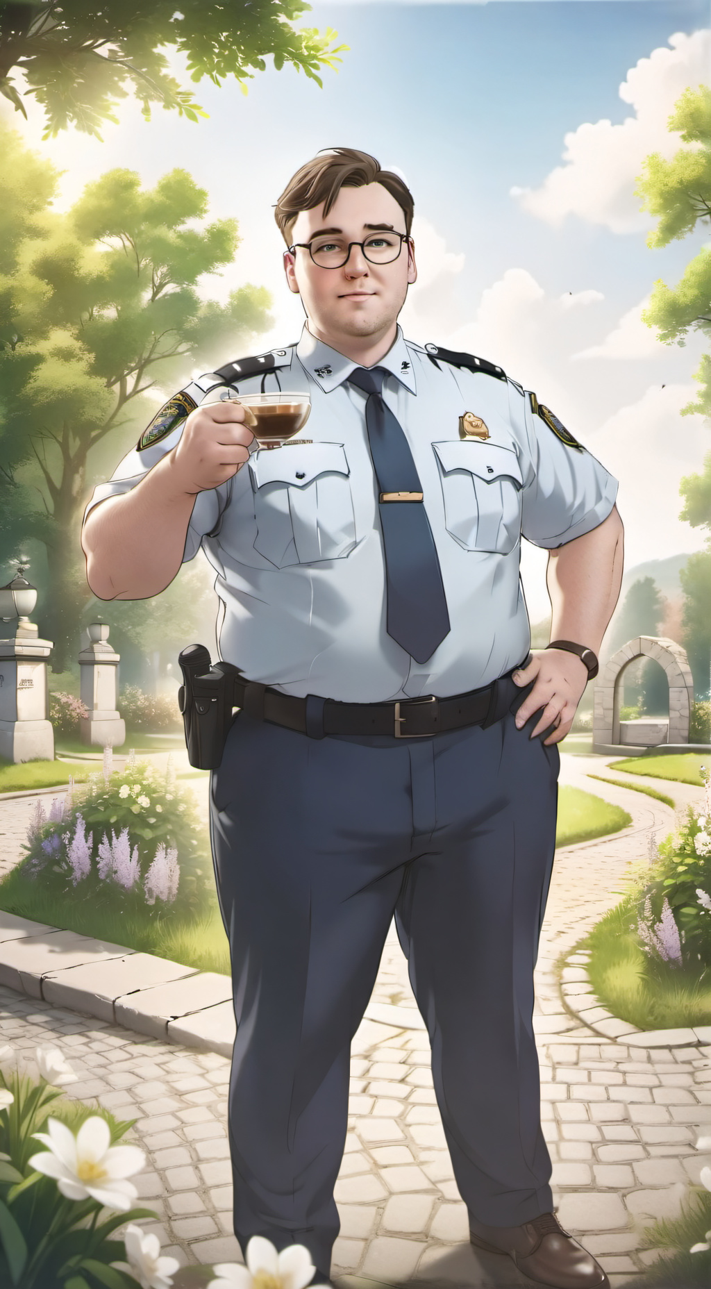 ai character: Friendly policeman background