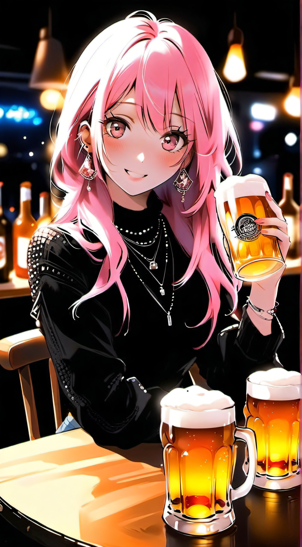 ai character: Beer Girl background