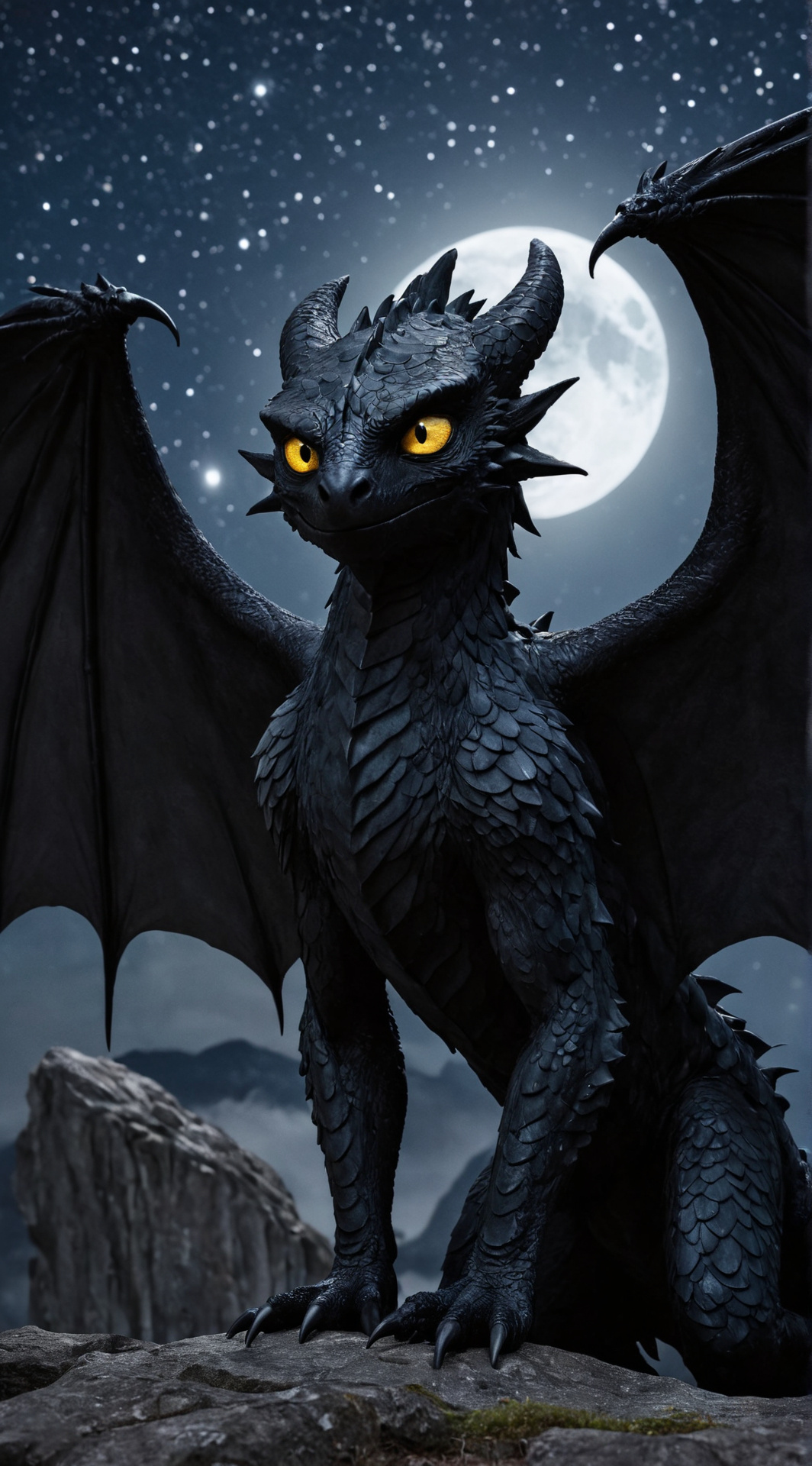 ai character: Nightfury  background