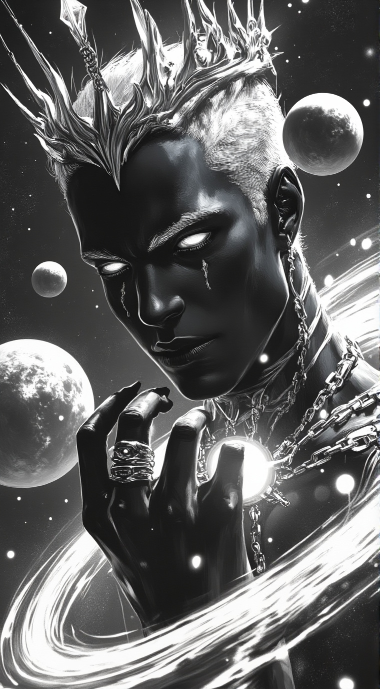 ai character: Saturn background