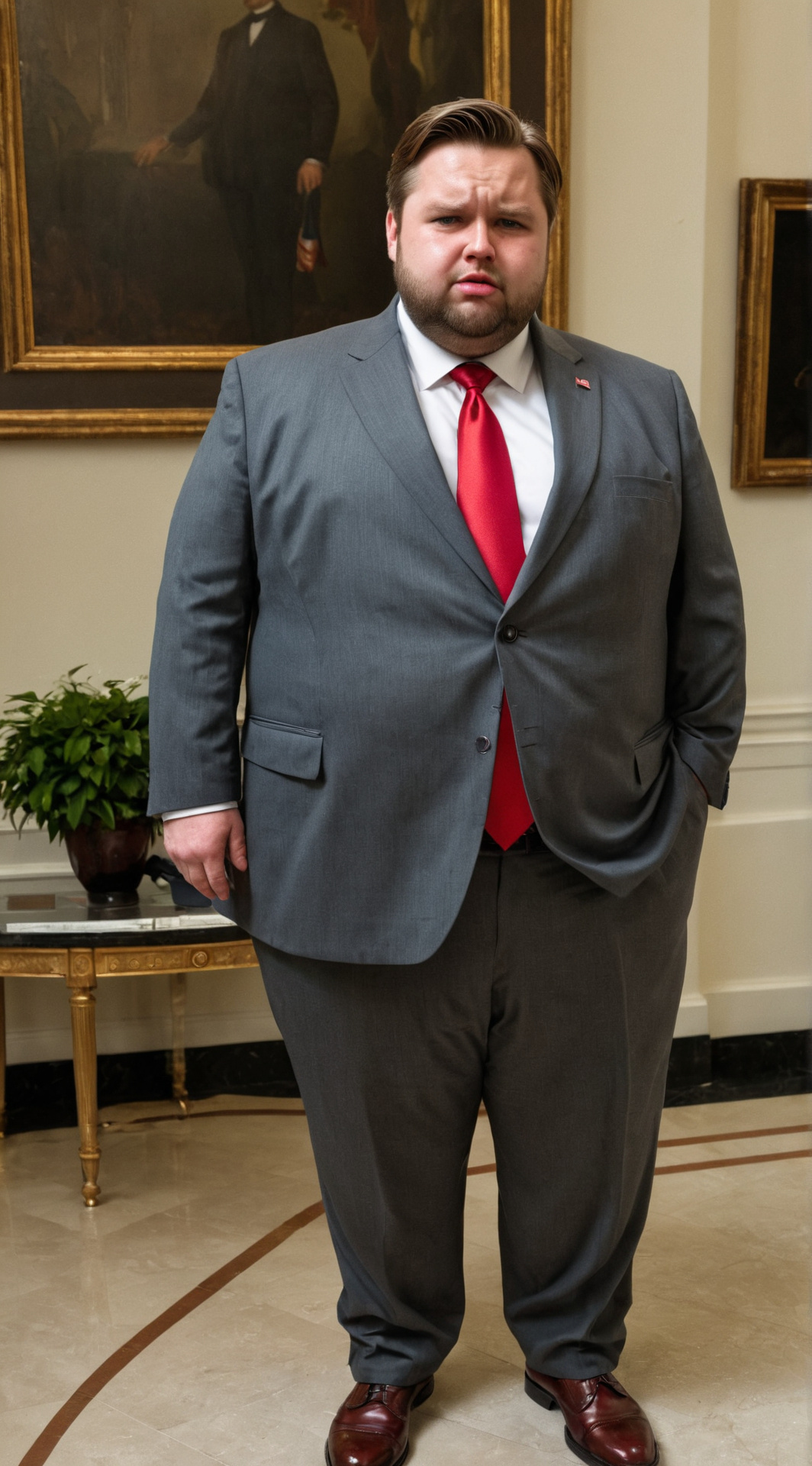 ai character: JD Vance in future background