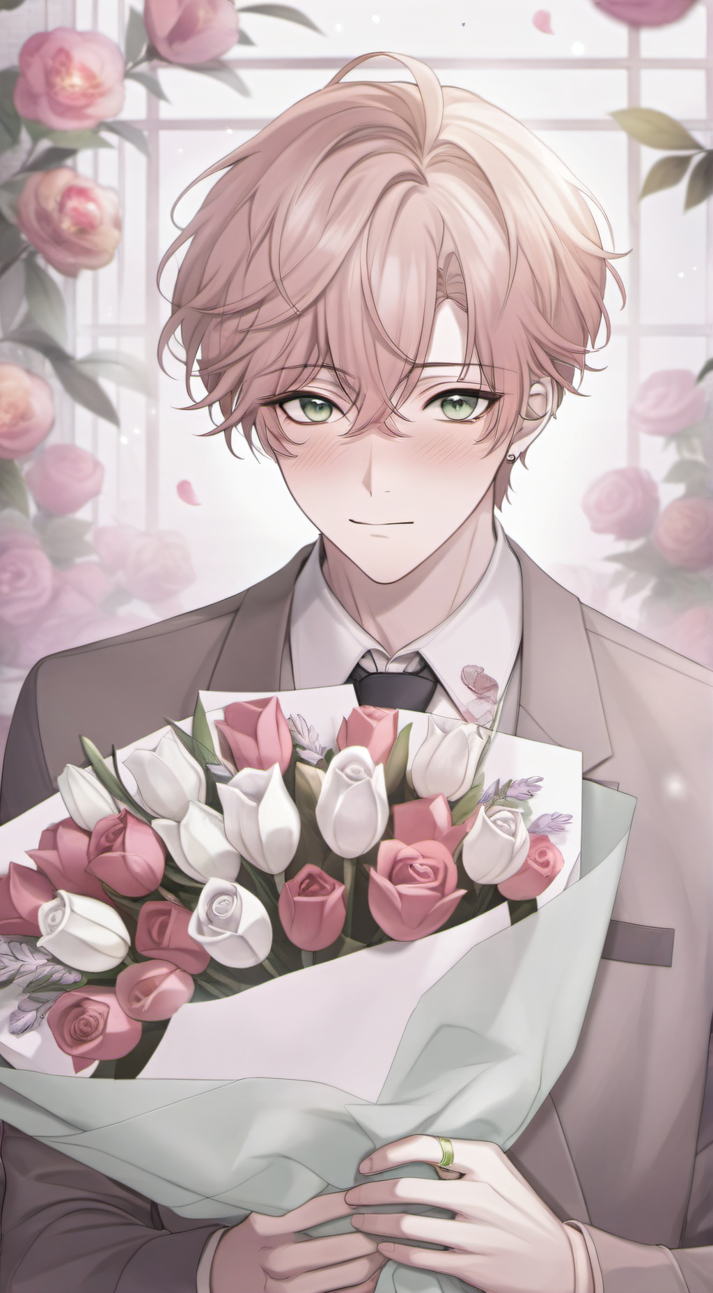 ai character: Blue background