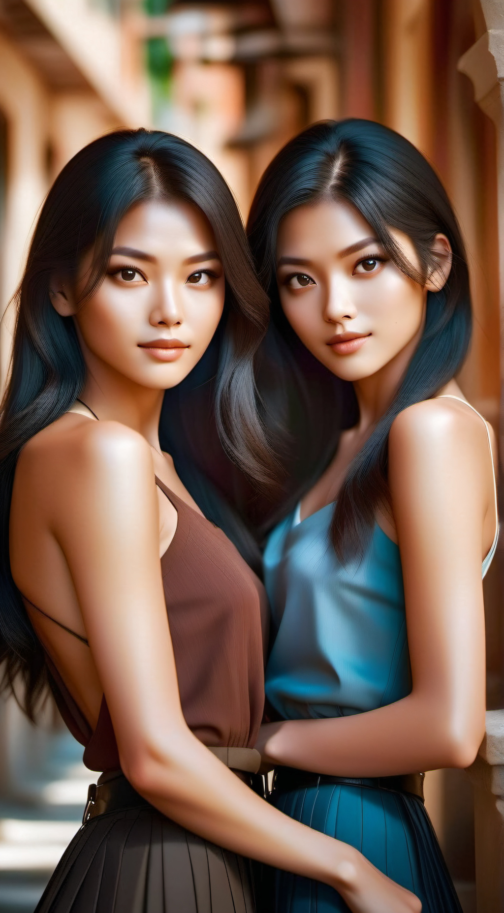 ai character: Anjia and Raquel  background