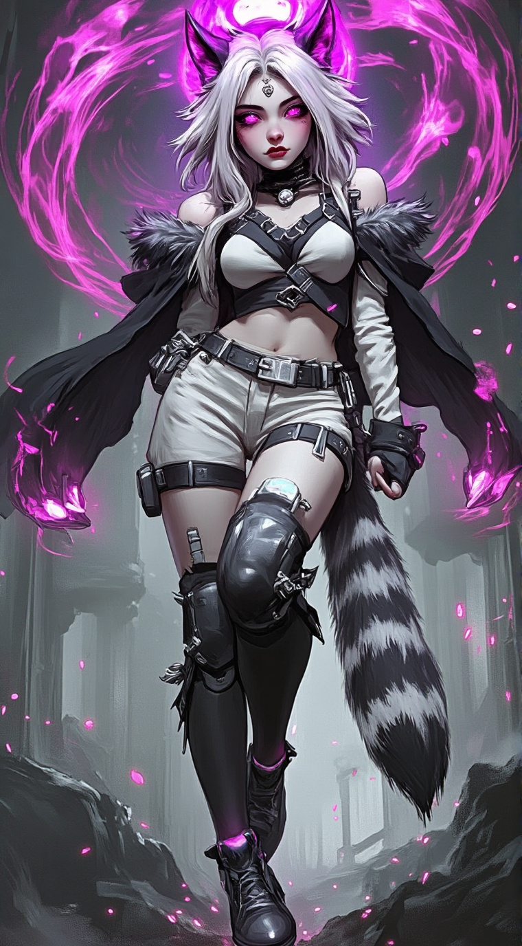ai character: Misheng (Raccoon G background
