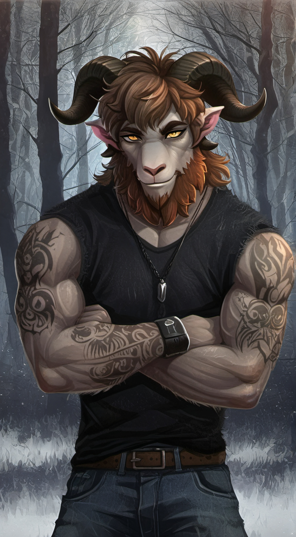 ai character: JP the Goat background