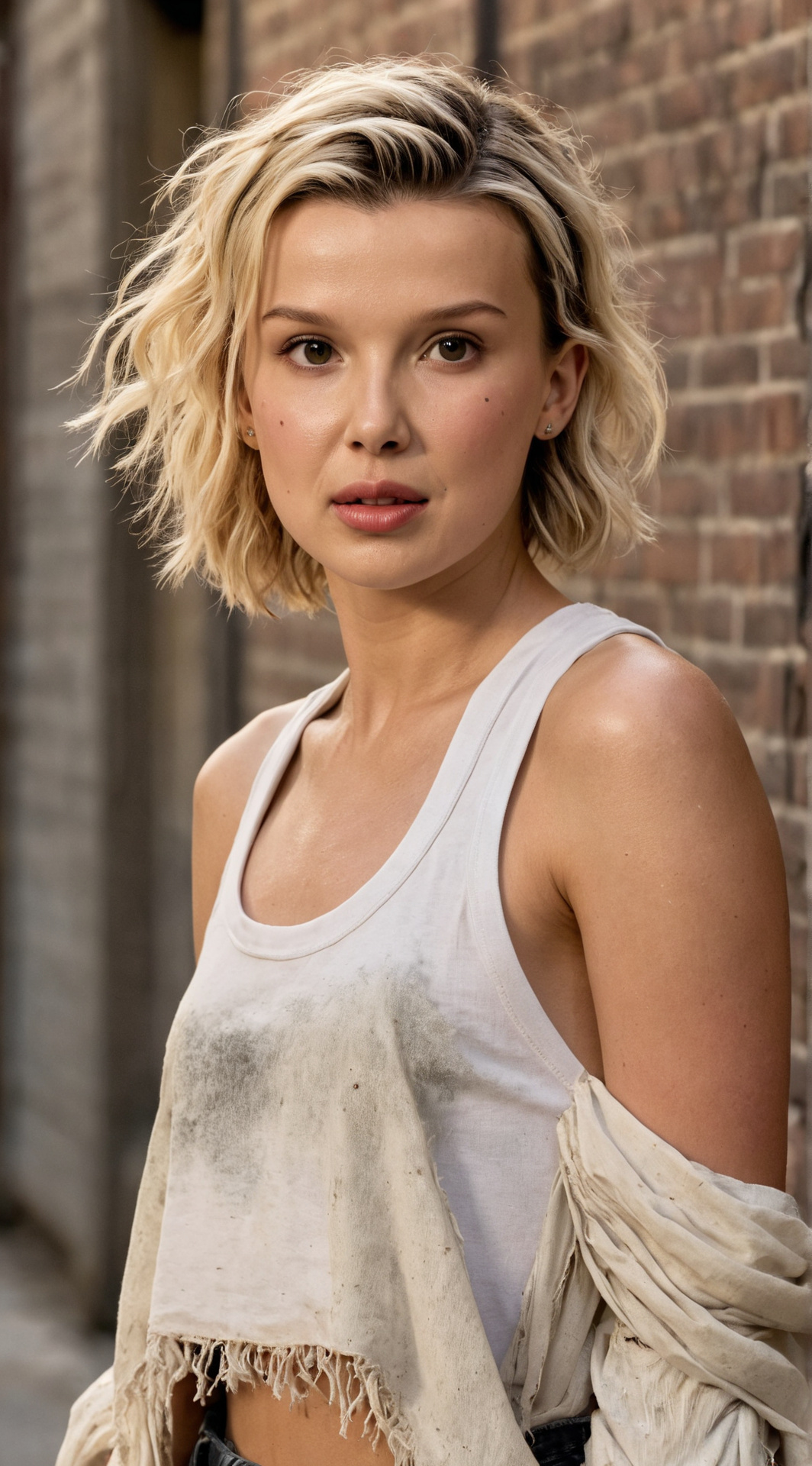 ai character: Millie Bobby Brown background