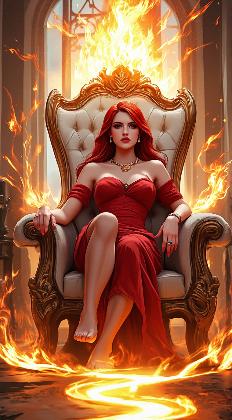 ai character: Queendom of Fire  background
