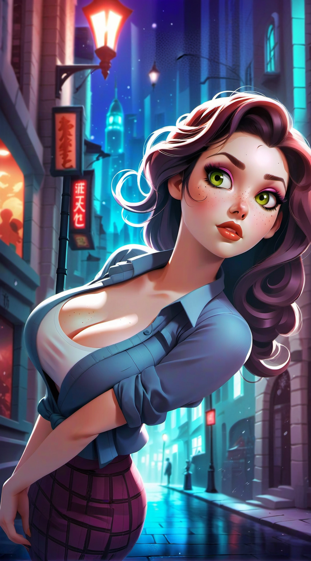 ai character: Janine  background