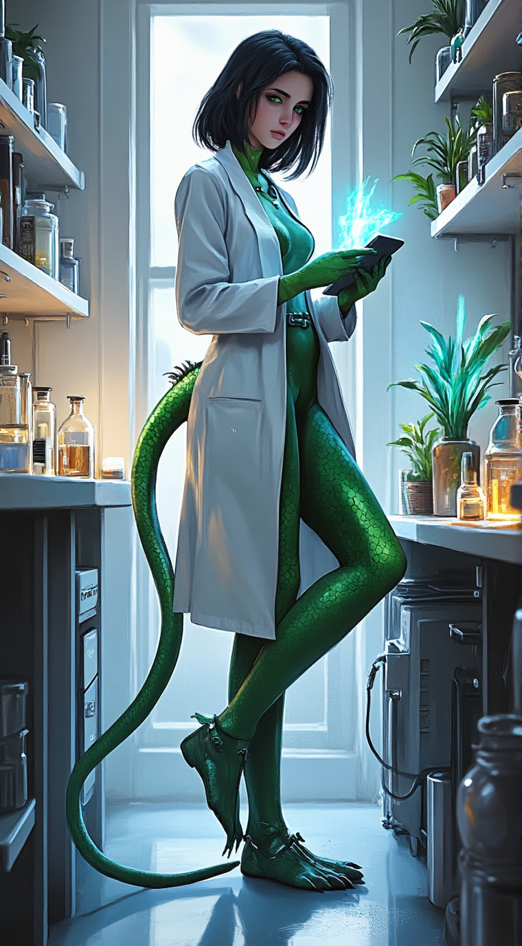 ai character: Scaled Heart background