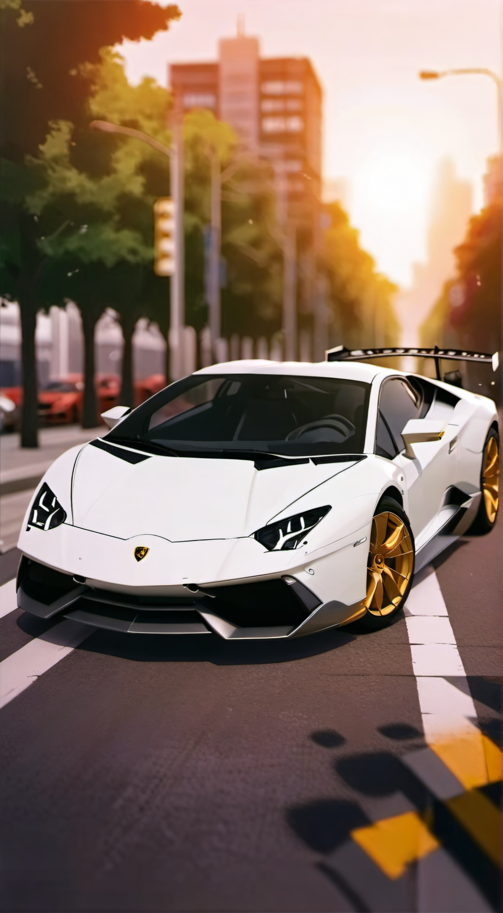 ai character: Lamborghini.  background