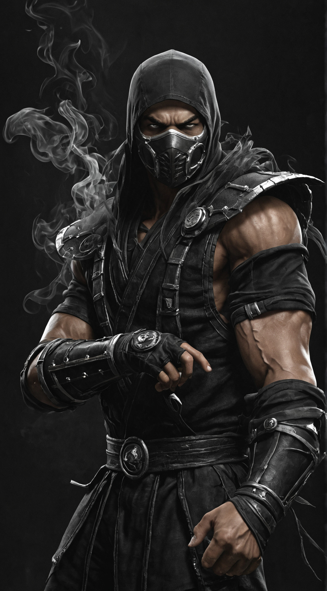 ai character: Smoke background