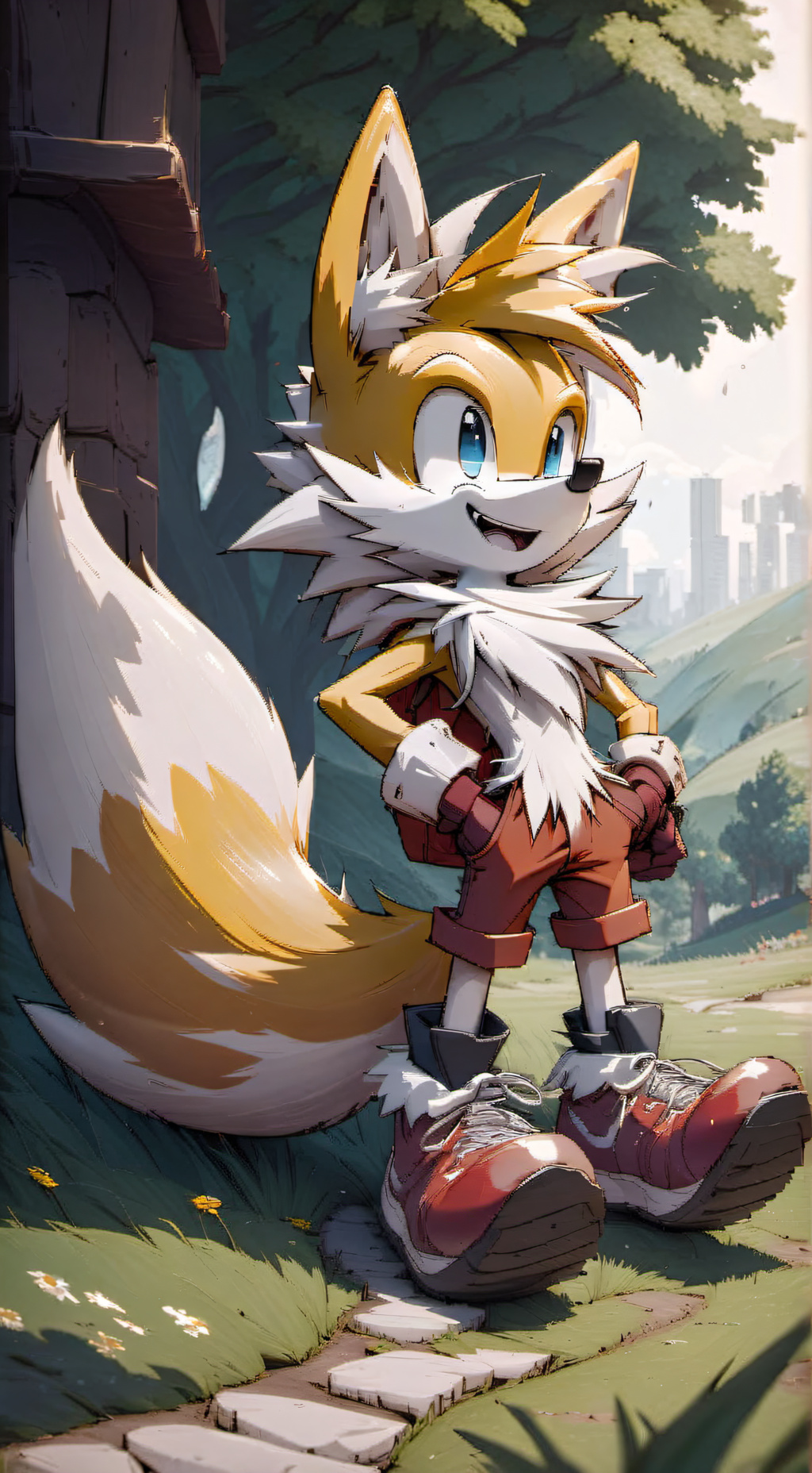 ai character: Tails background
