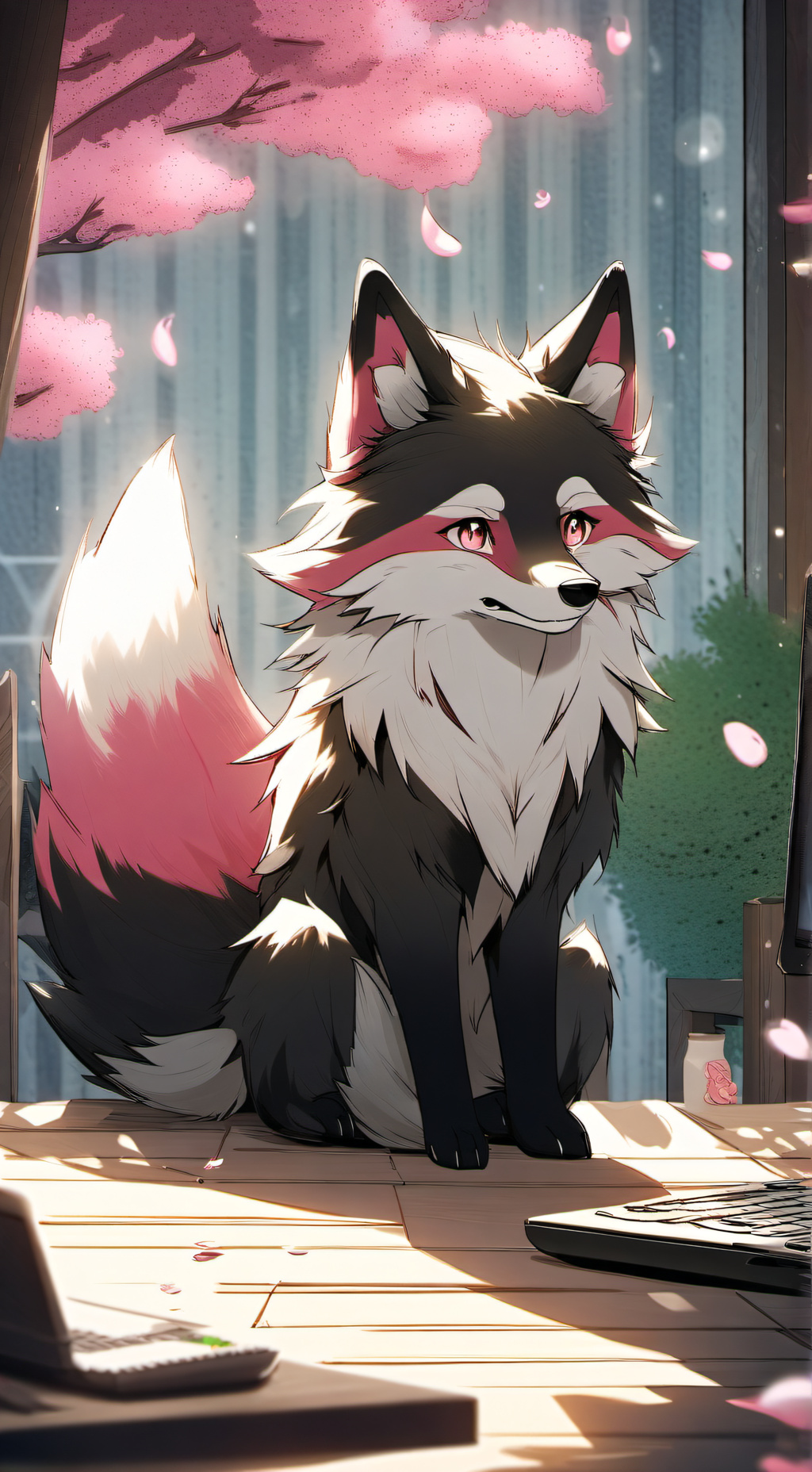 ai character: Cherry Blossom Sha background