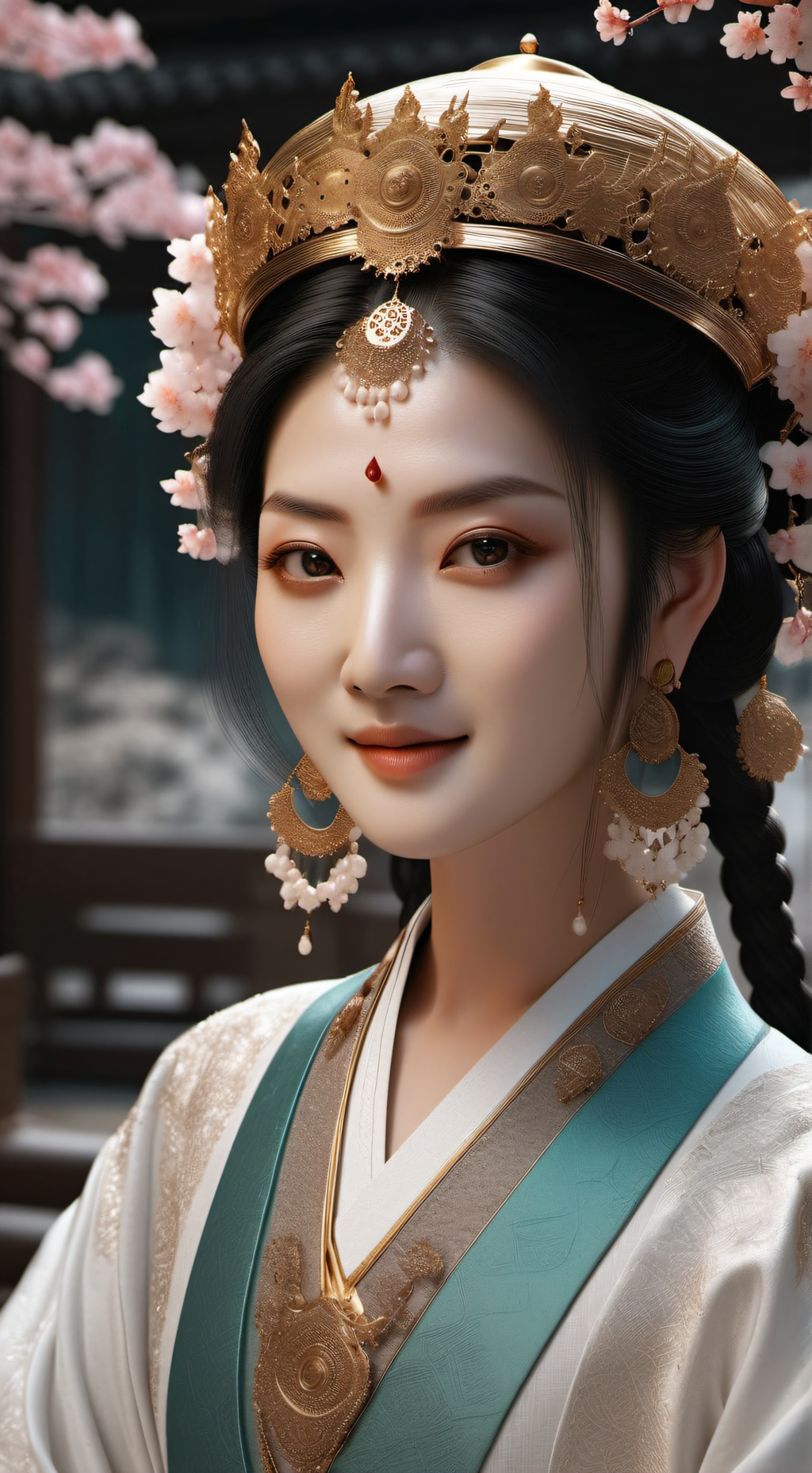 ai character: 花影 background