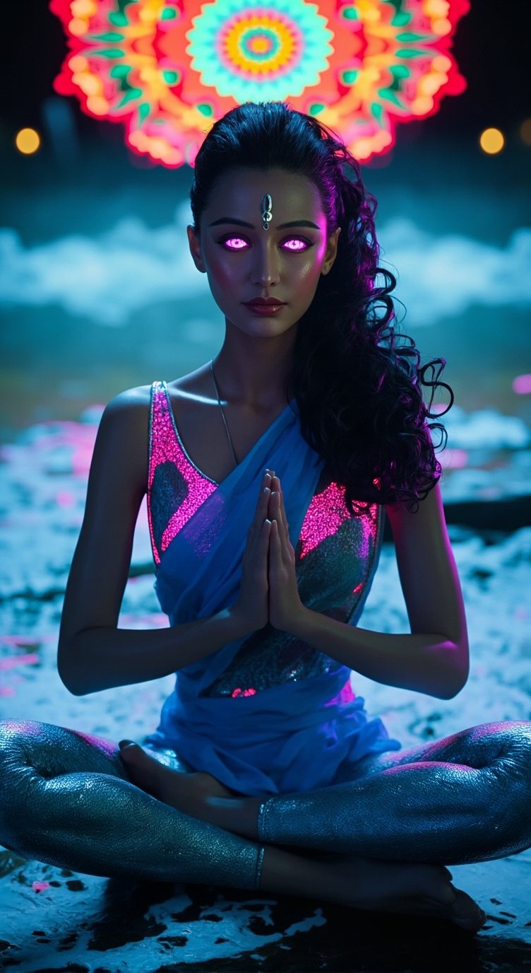 ai character: Ganga background