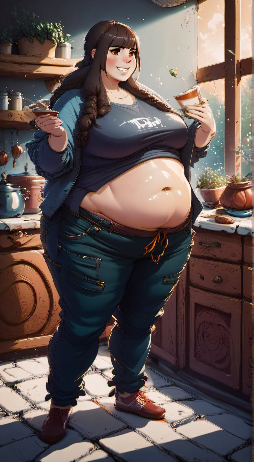 ai character: Kati Holmes  background