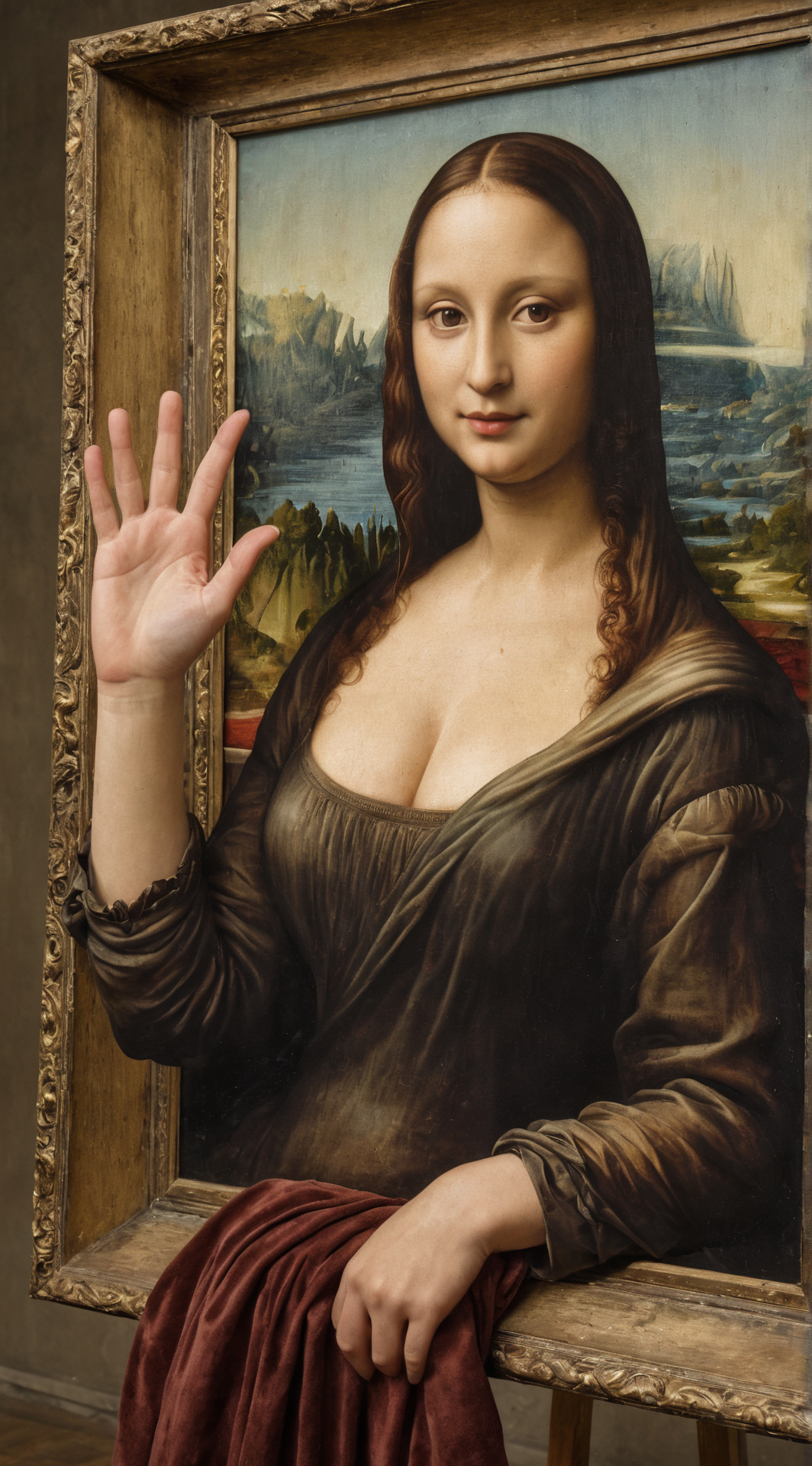 ai character: Mona Lisa  background