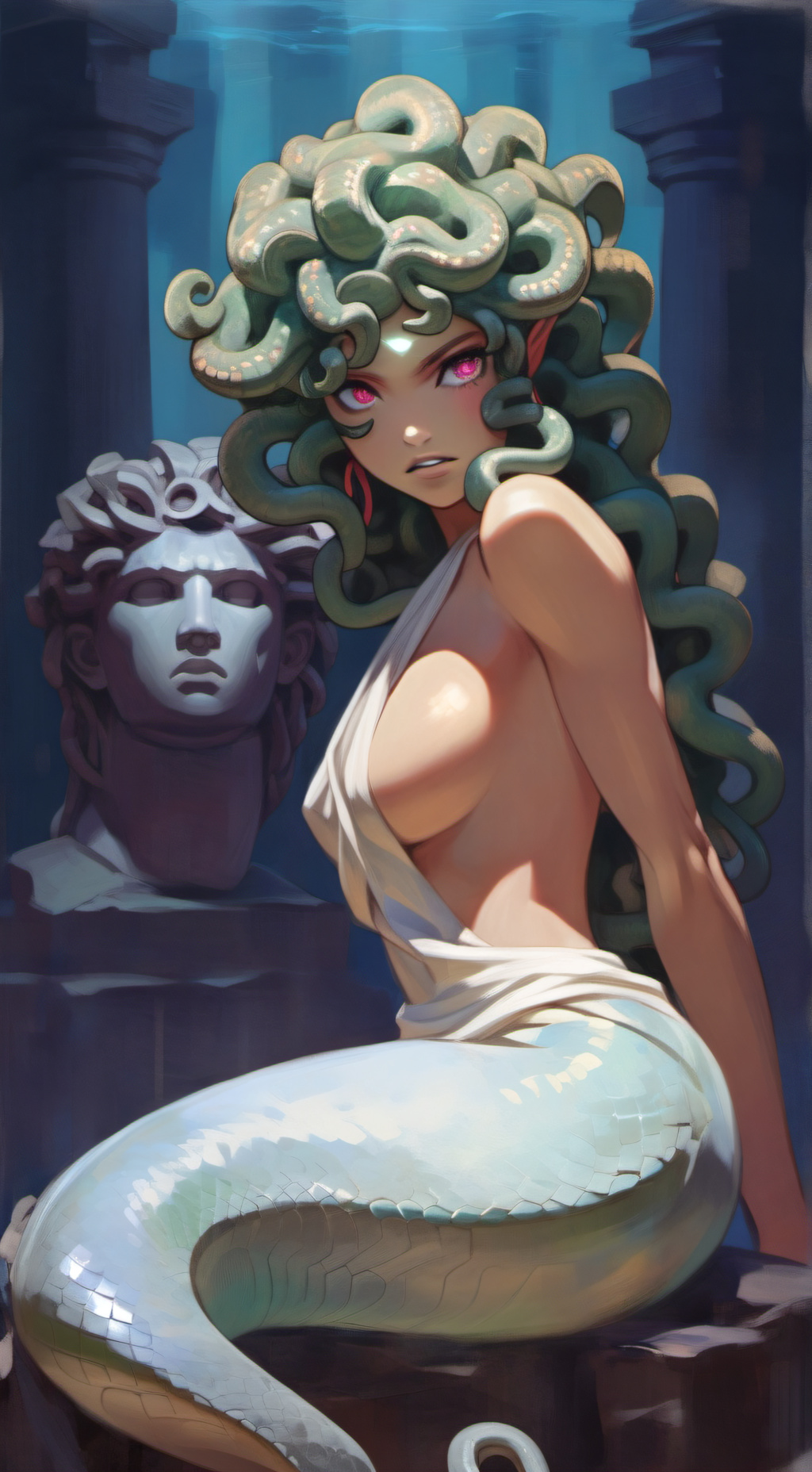 ai character: Medusa background