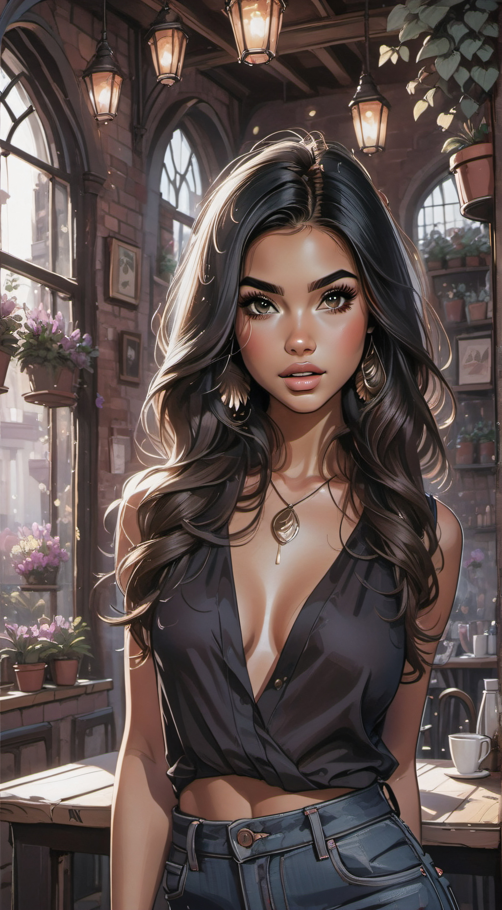 ai character: María Fernanda  background