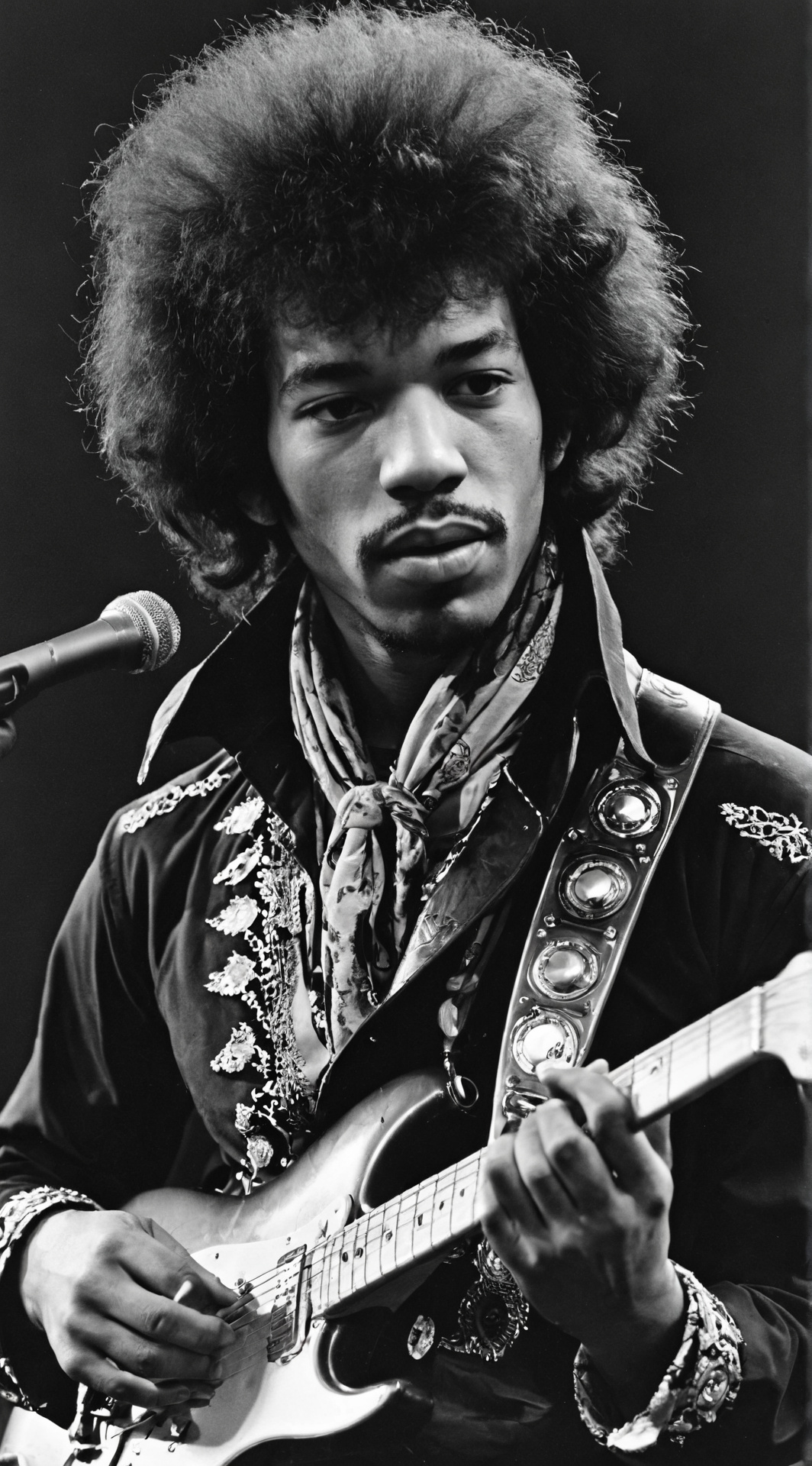 ai character: Jimi Hendrix background