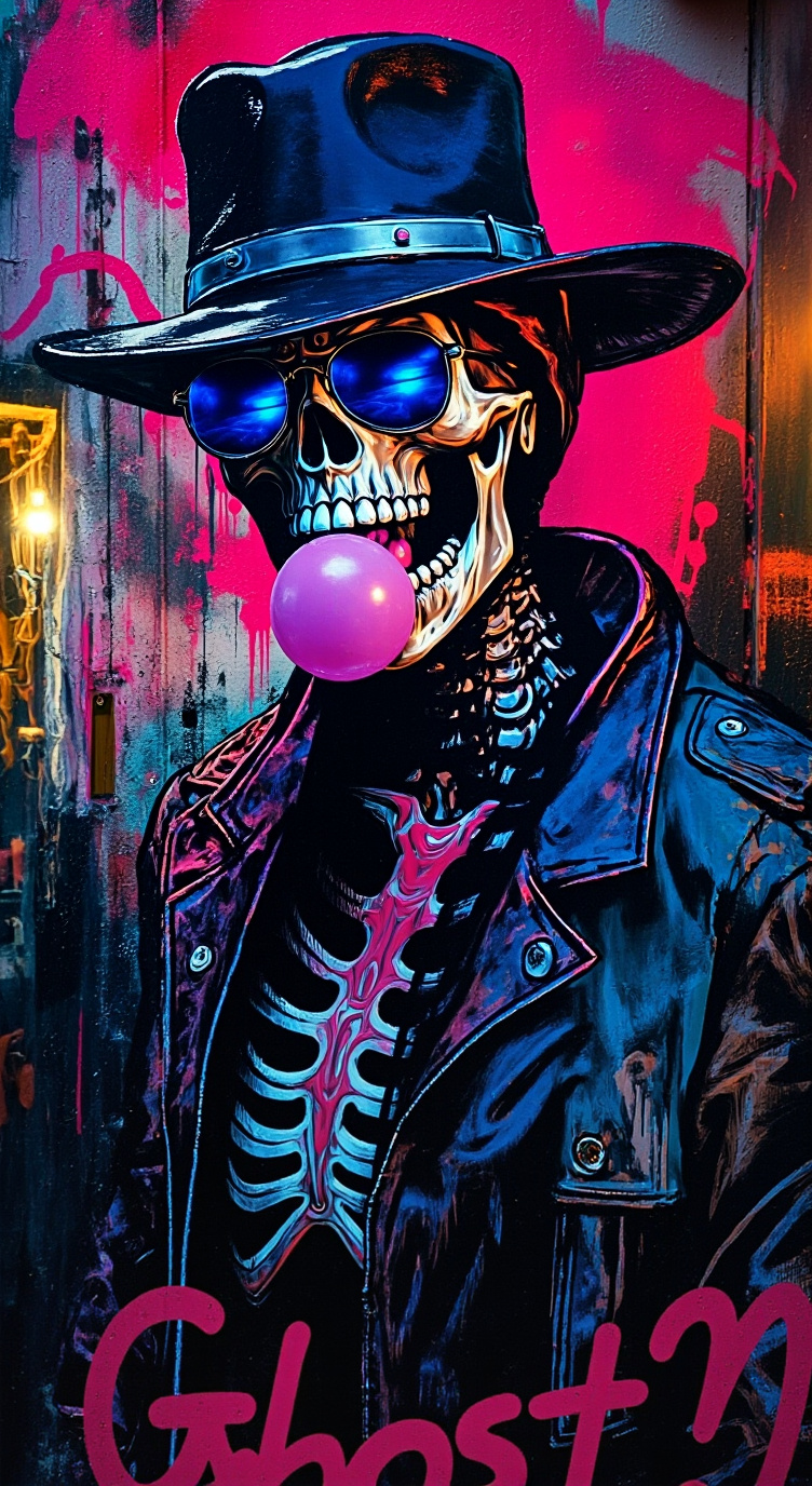 ai character: G H O S T background