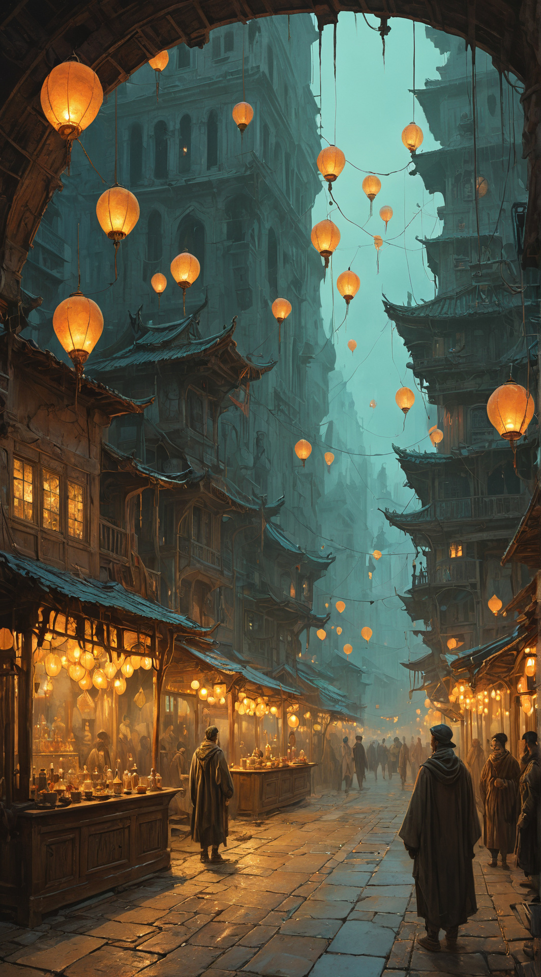 ai character: The Waking Market background