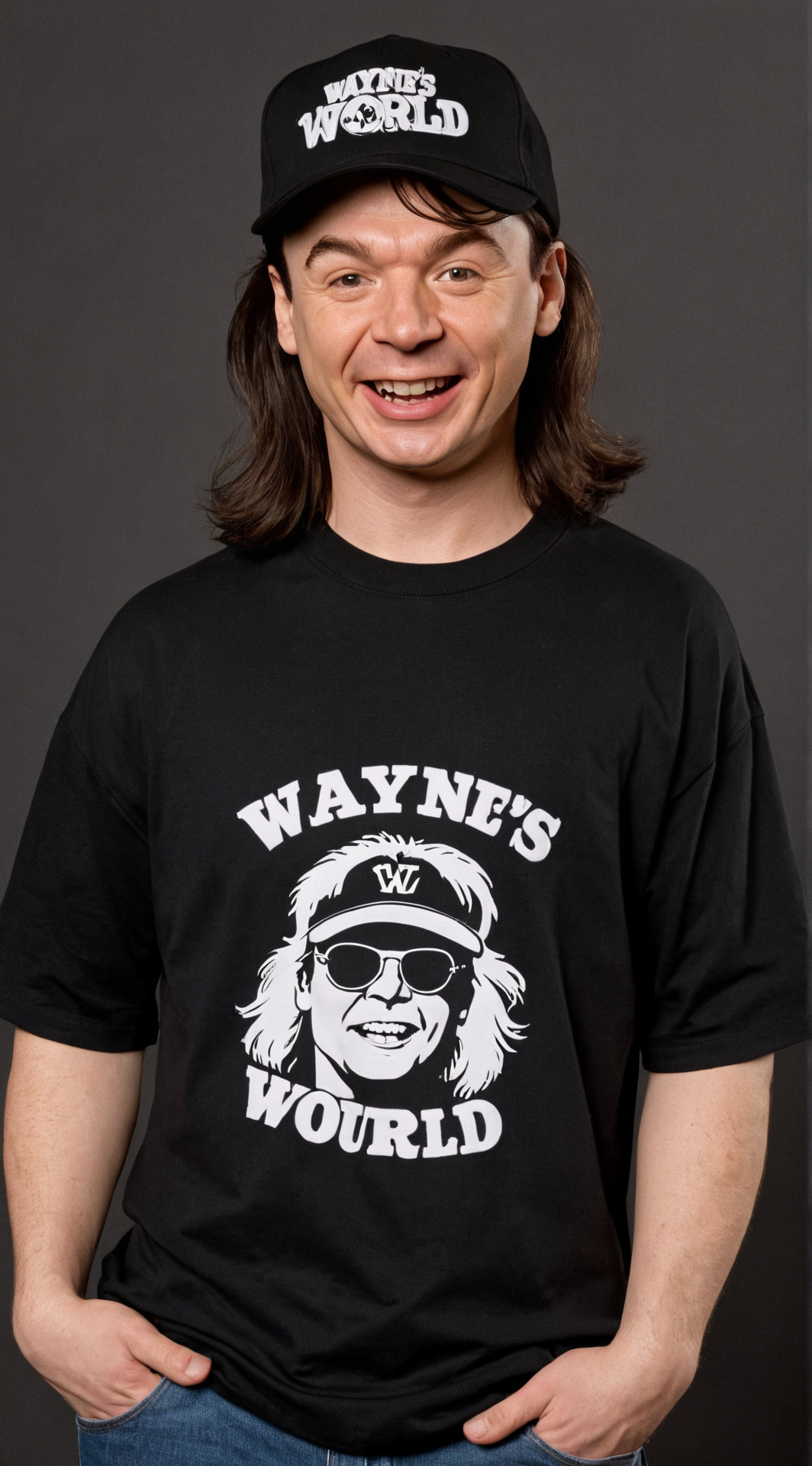 ai character: Wayne Campbell  background