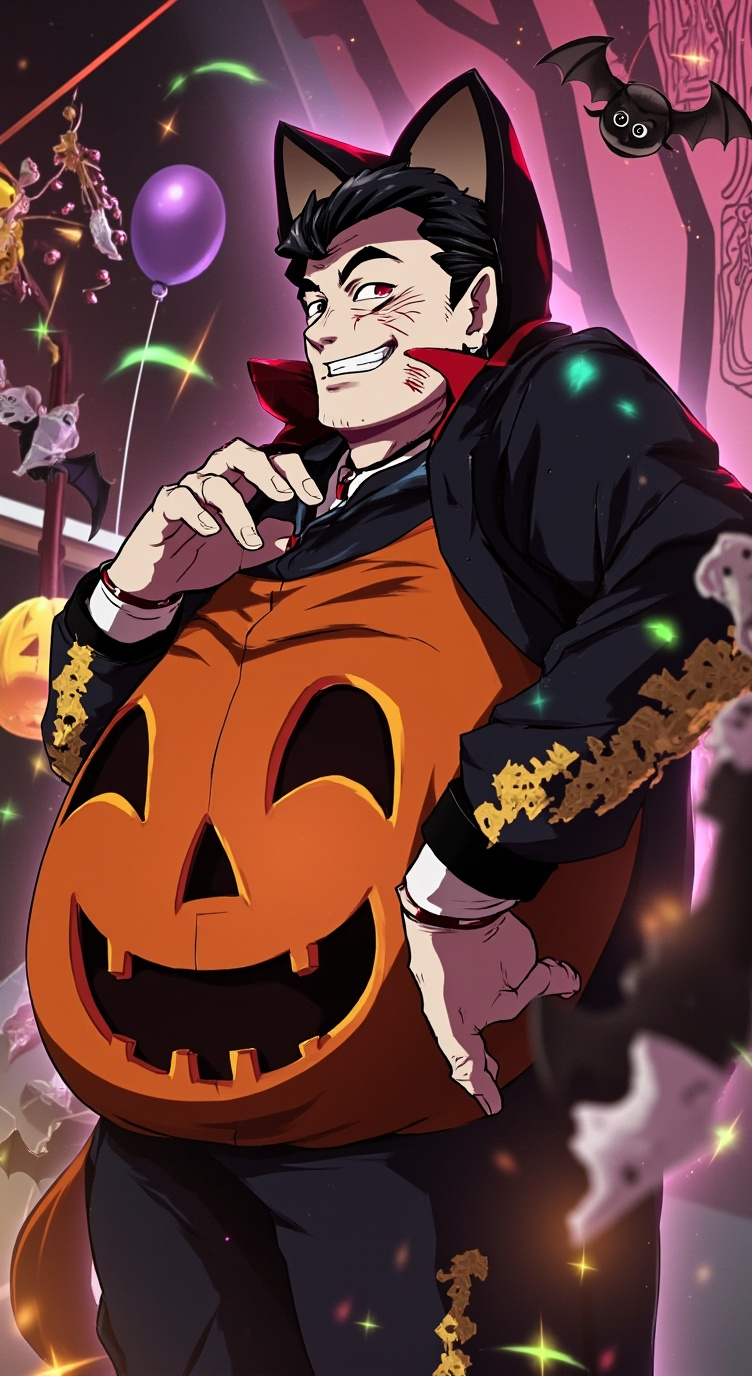 ai character: Pumpkin King background
