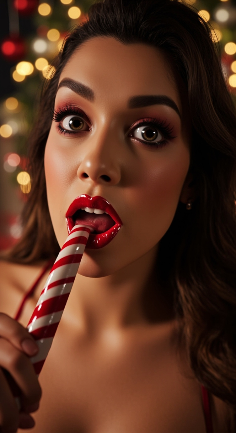 ai character: Candy Cane background