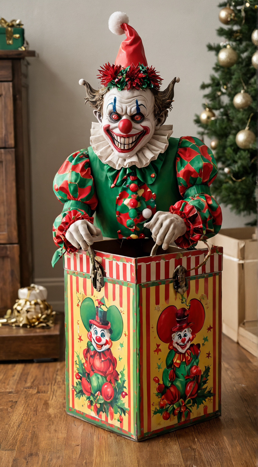 ai character: Christmas Present  background