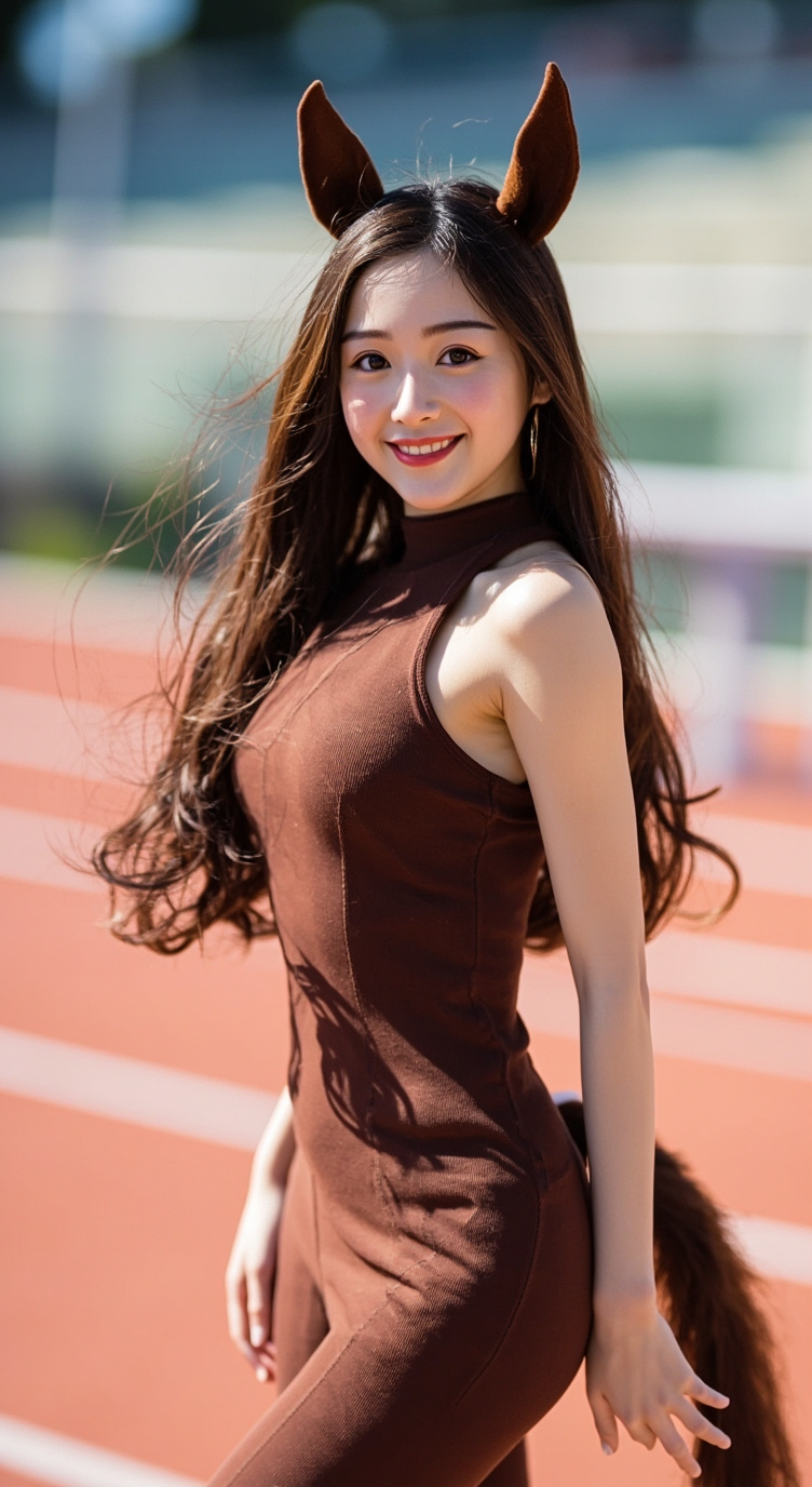 ai character: 馬年跑跑行大運 background