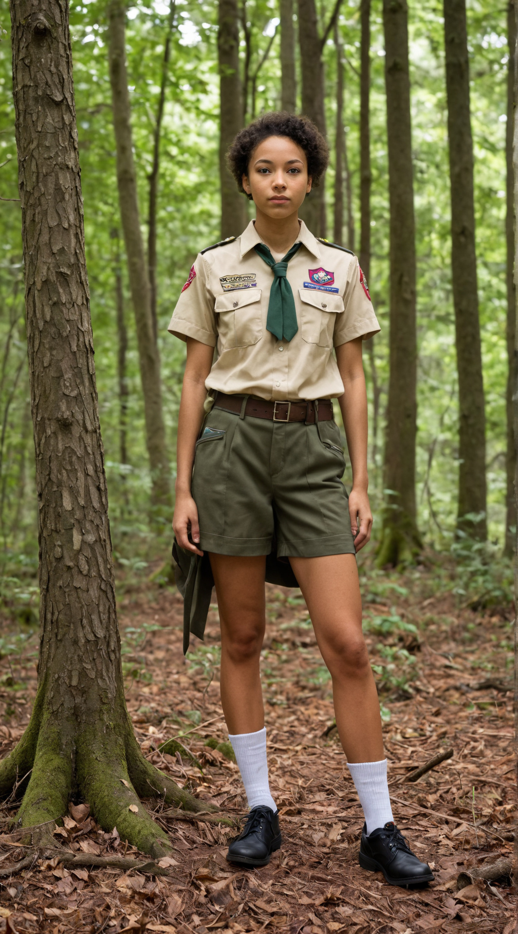 ai character: Leslie  background