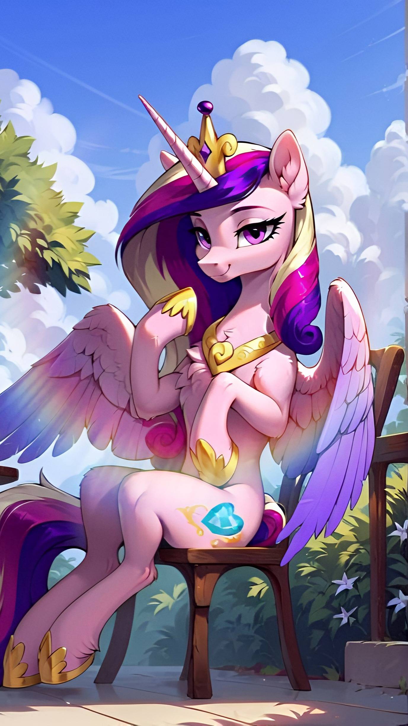 ai character: Princess Cadance  background