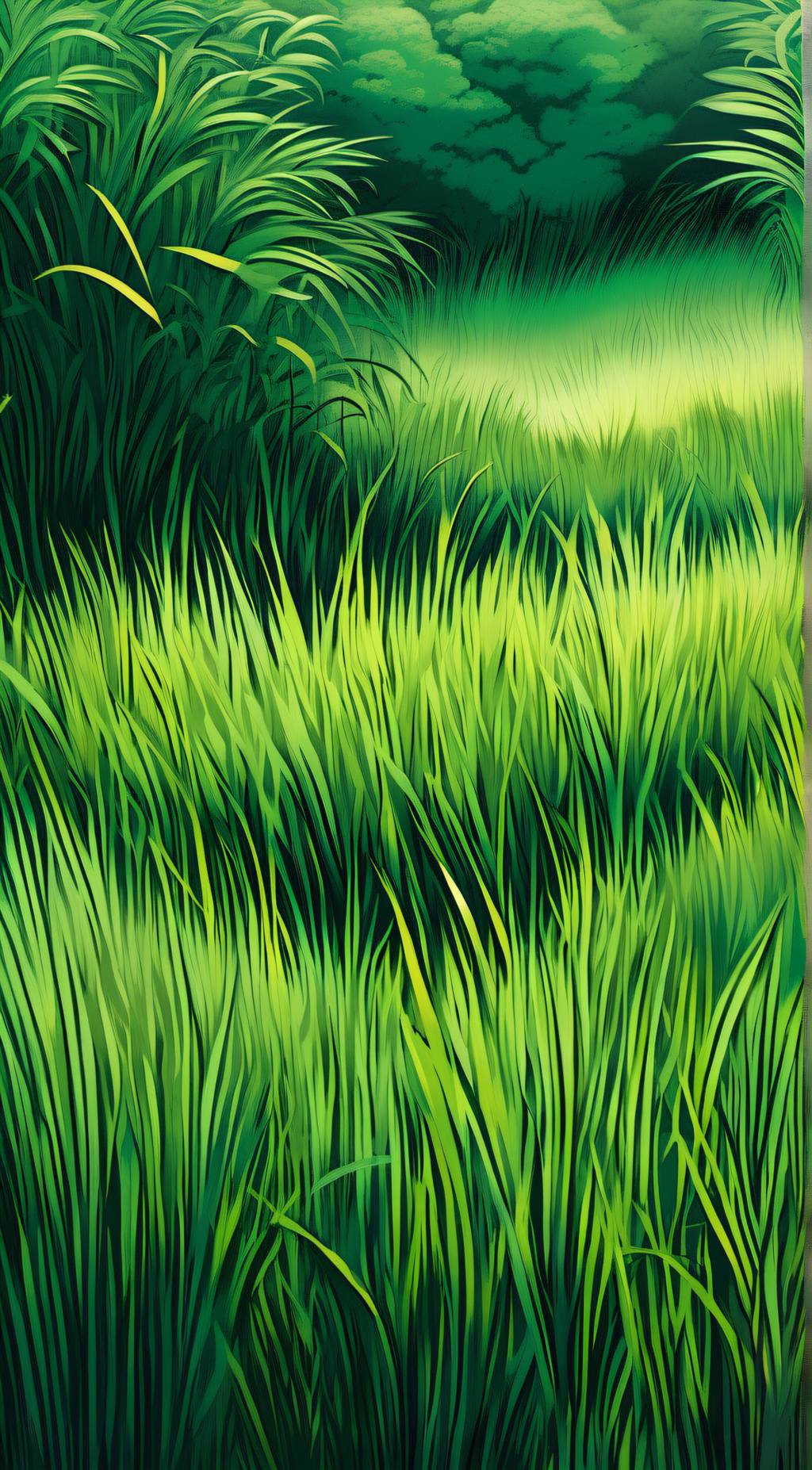 ai character: grass background